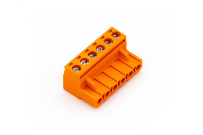 Schraub-Steckklemme Orange 6fach – Bild 2