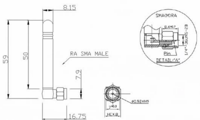 SMA Antenne mit Kippgelenk 868 MHz – Bild 3