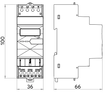 Energiezähler für 1&5A Stromwandler Tree – Bild 4